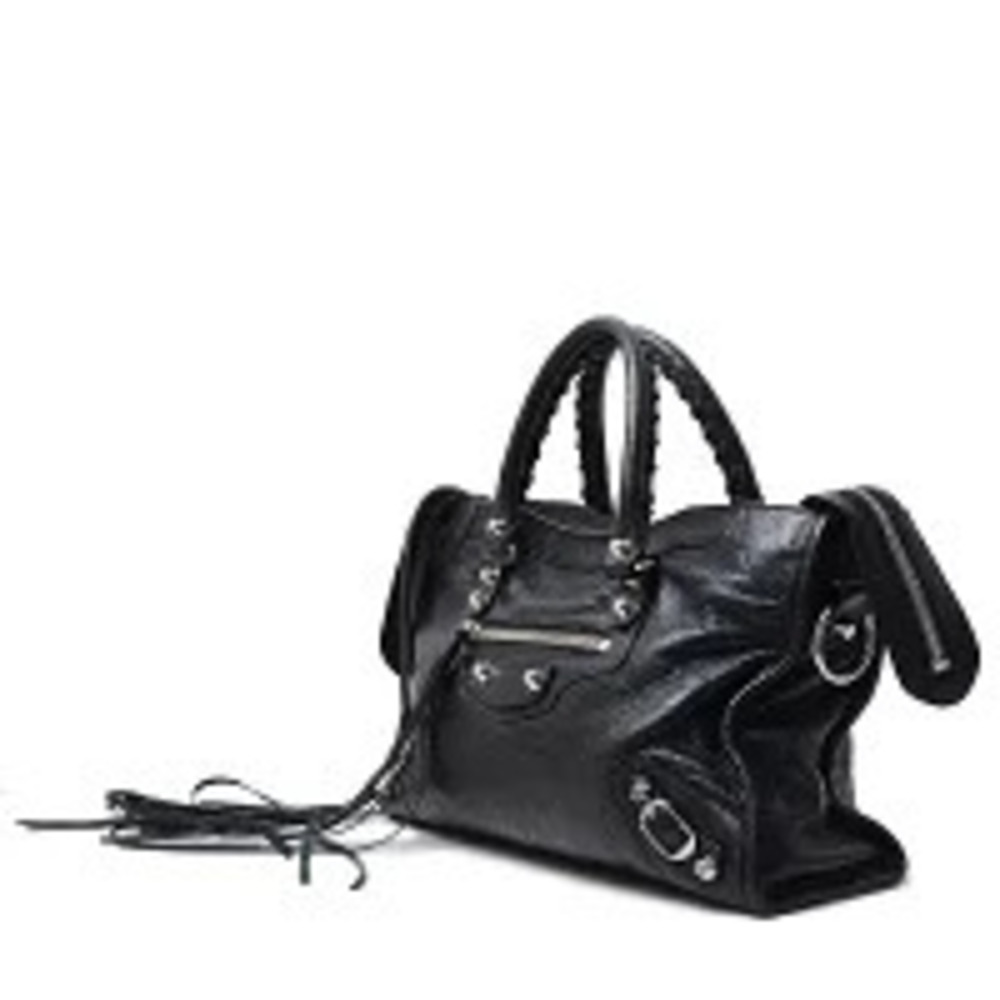 Balenciaga City Handbag Shoulder Bag Lambskin Black - Picture 2 of 9